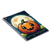 Carnet citrouille Halloween 8 bits sous la lune (Côté Droit)
