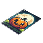 Carnet citrouille Halloween 8 bits sous la lune (Côté gauche)