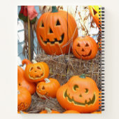 Carnet Citrouille halloween Jack-o'-lantern orange citrou (Dos)