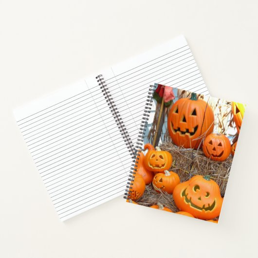 Carnet Citrouille halloween Jack-o'-lantern orange citrou (Intérieur)