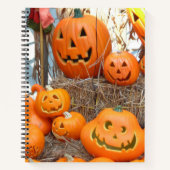 Carnet Citrouille halloween Jack-o'-lantern orange citrou (Devant)