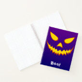 Carnet Citrouille Jack-o'-lantern de la face d'Halloween  (Intérieur)
