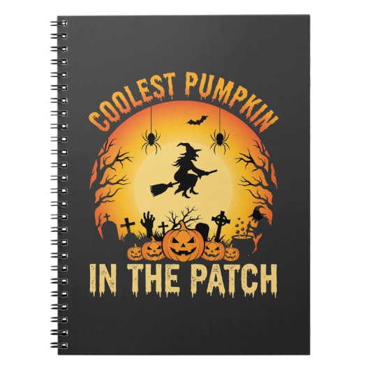 Carnet Citrouille la plus cool d'Halloween dans le patch (Devant)