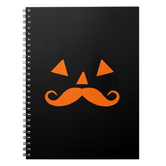 Carnet Citrouille Moustache (Devant)