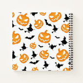 Carnet Citrouille orangé de chauve-souris de sorcière Hal (Dos)