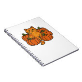 Carnet Citrouille orange Kitty Chat Magique T-Shirt surdi (Côté Droit)