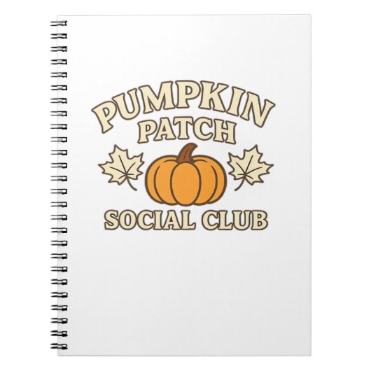 Carnet Citrouille Patch Social Club - Cosy Automne esthét (Devant)