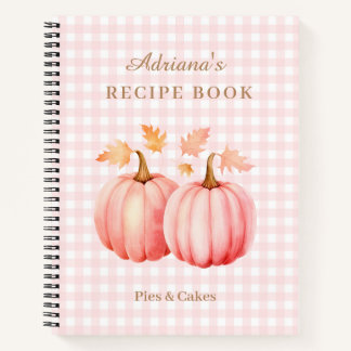 Carnet Citrouille rose En vichy boulangerie Recette