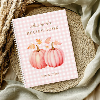 Carnet Citrouille rose En vichy boulangerie Recette