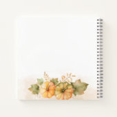 Carnet Citrouille rouille Feuille Baby shower d'invité (Dos)