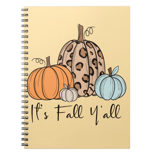 Carnet Citrouille tendance d'automne | Citation “C'est l' (Devant)