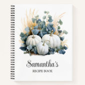 Carnet Citrouilles blancs automne nuptiale douche Recette (Devant)