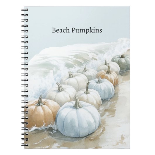 Carnet Citrouilles bleues de la plage de l'océan (Devant)