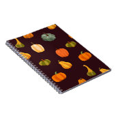 Carnet Citrouilles colorés : Élégance d'automne foncé. (Côté Droit)