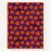 Carnet Citrouilles d'Halloween sur Motif Arrière - plan v (Devant)