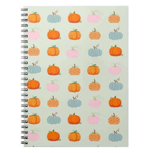 Carnet Citrouilles Multicolores Motif (Devant)