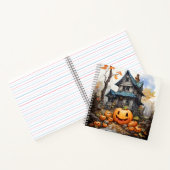 Carnet Citrouilles Orange D'Halloween Devant La Maison (Intérieur)