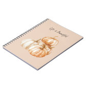 Carnet Citrouilles oranges blanches (Côté gauche)