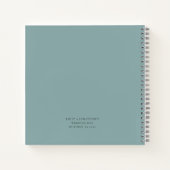 Carnet Citrouilles Turquoises blancs Souhaits pour M. Mme (Dos)