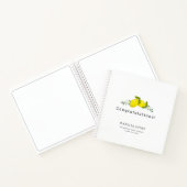 Carnet Citrus citron Floral Blanc Photo Graduation (Intérieur)