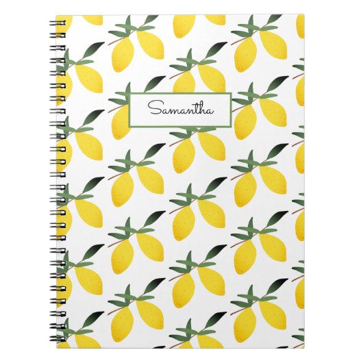 Carnet Citrus citron Nom du Motif (Devant)