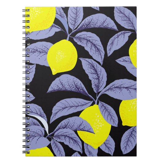 Carnet Citrus de citron, design vintage botanique. (Devant)