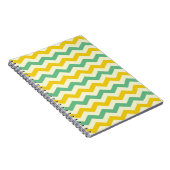 Carnet Citrus et Lime Chevron Zigzags Jaune Vert (Côté Droit)