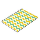 Carnet Citrus et Lime Chevron Zigzags Jaune Vert (Côté gauche)