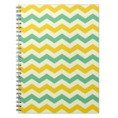 Carnet Citrus et Lime Chevron Zigzags Jaune Vert (Devant)