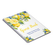 Carnet Citrus Lemon Mediterranean Bridal Shower Guest (Côté Droit)