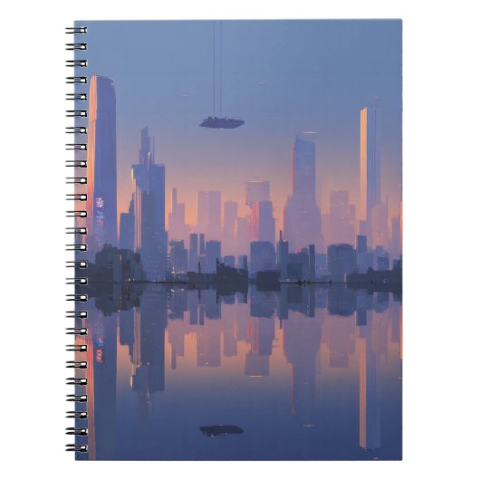 Carnet Cityscape Futuriste Sunset (Devant)