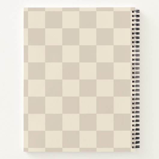 Carnet Clair Brown et blanc cassé (Dos)