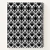 Carnet Clair noir et blanc Damas (Dos)