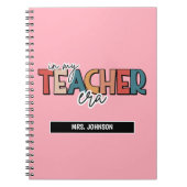 Carnet Clair rose dans ma citation de l'ère de professeur (Devant)