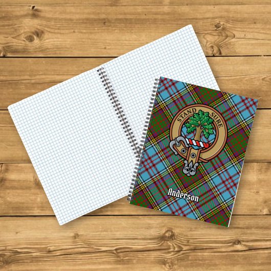 Carnet Clan Anderson Crest sur Tartan