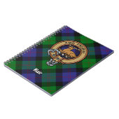 Carnet Clan Blair Crest sur Tartan (Côté gauche)
