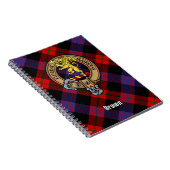 Carnet Clan Brown Crest sur Tartan (Côté Droit)