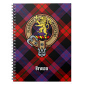 Carnet Clan Brown Crest sur Tartan (Devant)