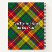Carnet Clan Buchanan Crest sur Tartan (Dos)