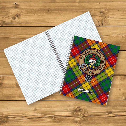 Carnet Clan Buchanan Crest sur Tartan
