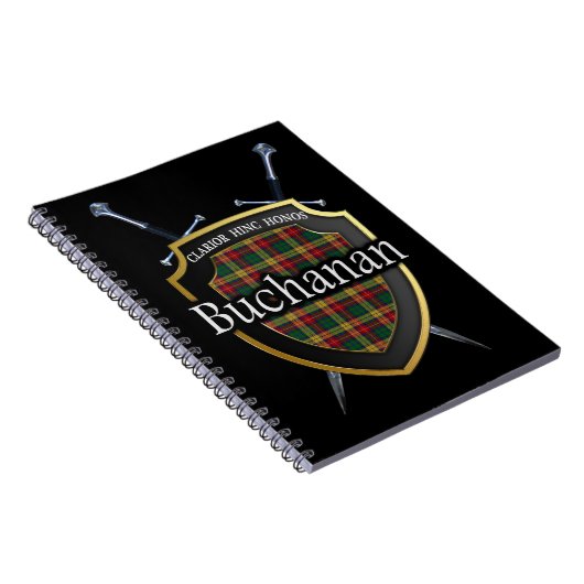 Carnet Clan Buchanan Tartan Shield & Swords (Côté Droit)