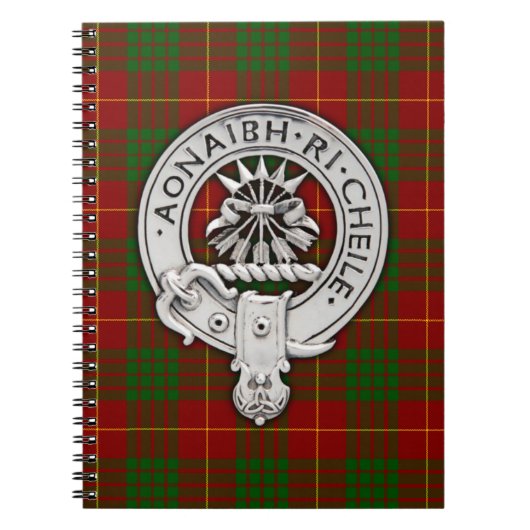 Carnet Clan Cameron Crest & Tartan (Devant)