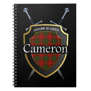 Carnet Clan Cameron Tartan Shield & Swords