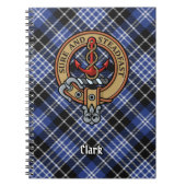 Carnet Clan Clark Crest sur Tartan (Devant)