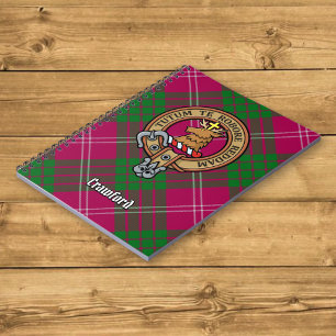 Carnet Clan Crawford Crest sur Tartan