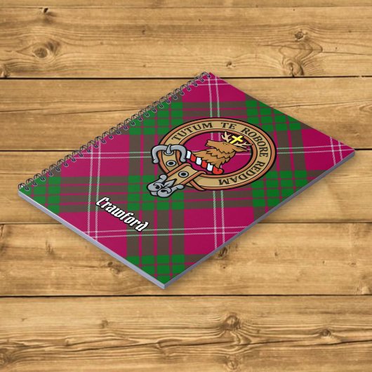 Carnet Clan Crawford Crest sur Tartan