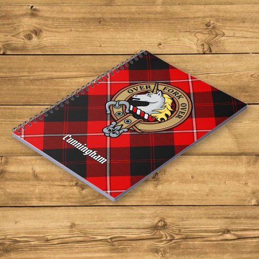 Carnet Clan Cunningham Crest sur Tartan