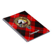 Carnet Clan Cunningham Crest sur Tartan (Côté Droit)