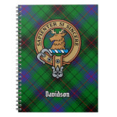 Carnet Clan Davidson Crest sur Tartan (Devant)