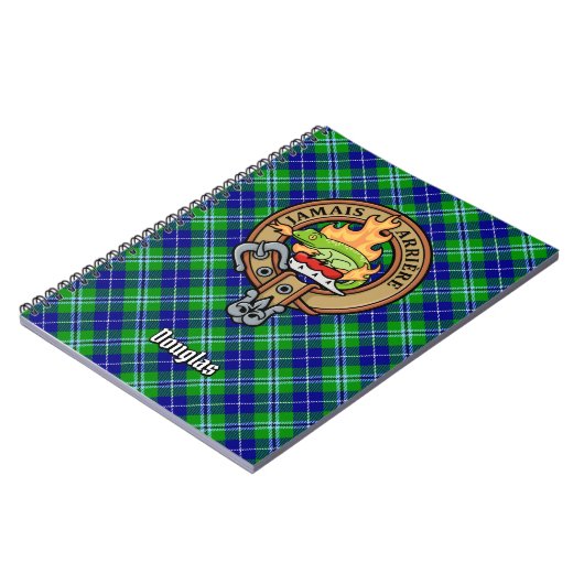 Carnet Clan Douglas Crest sur Tartan (Côté gauche)